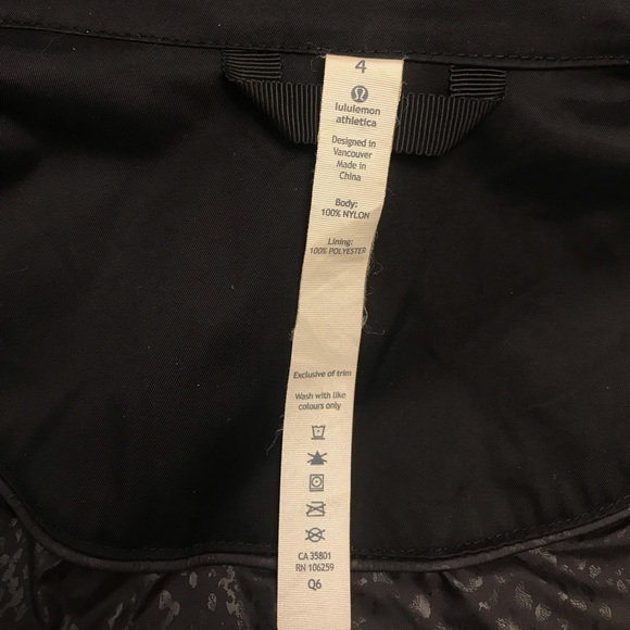 Lululemon Rain On Jacket - Black - Size 4 - Picture 11 of 12